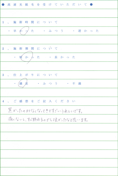 はしもと鍼灸整骨院患者様の声